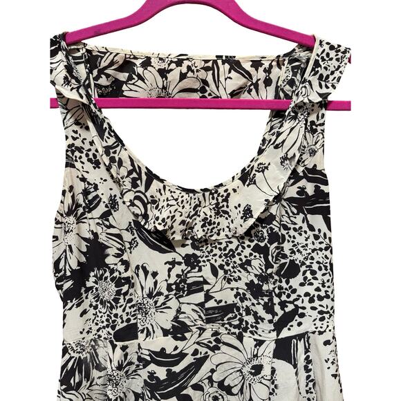 Urban Outfitters Kimchi Blue Black & White Open-Back Silk Dress | Size 4 - Picture 5 of 5